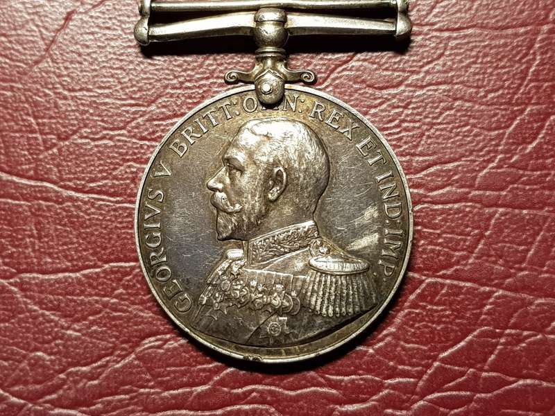 WW1 Royal Naval Reserve RNR Long Service Sterling Silver Medal Awarded to 23314 J. Foy. STO
