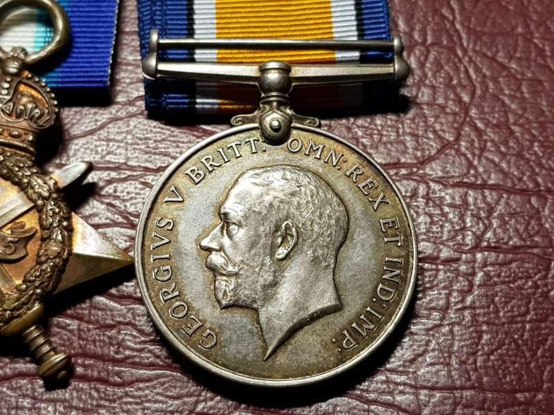 WW1 : 1914-15 Star & Sterling Silver British War Medal - J.A. Cunningham