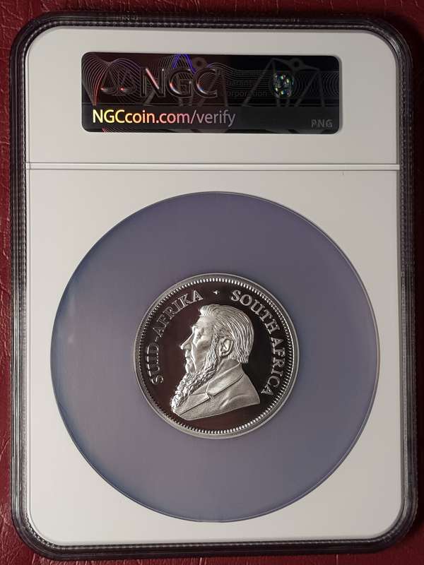 2021 Silver 2 oz Krugerrand NGC Graded in Big Slab PF 70 Ultra Cameo
