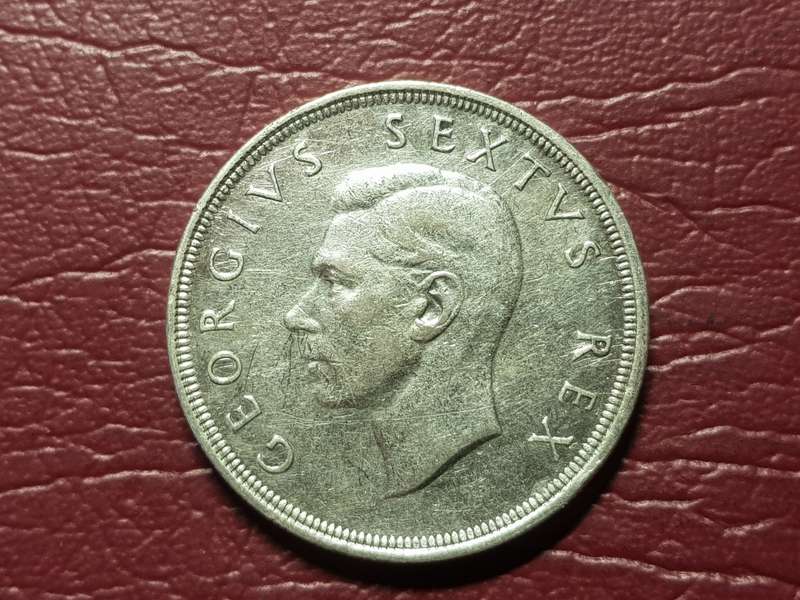 1951 SA Union Silver 5 Shillings