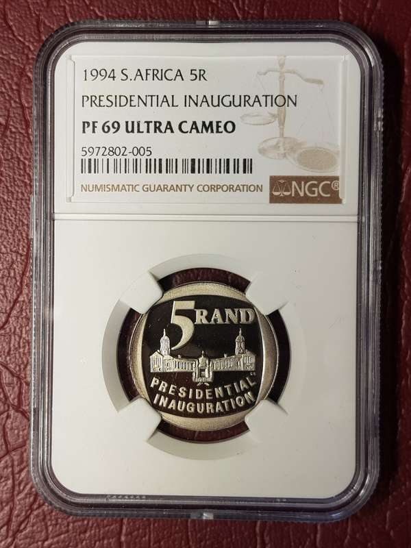 1994 RSA R5 Presidential Inauguration - NGC Graded PF 69 Ultra Cameo