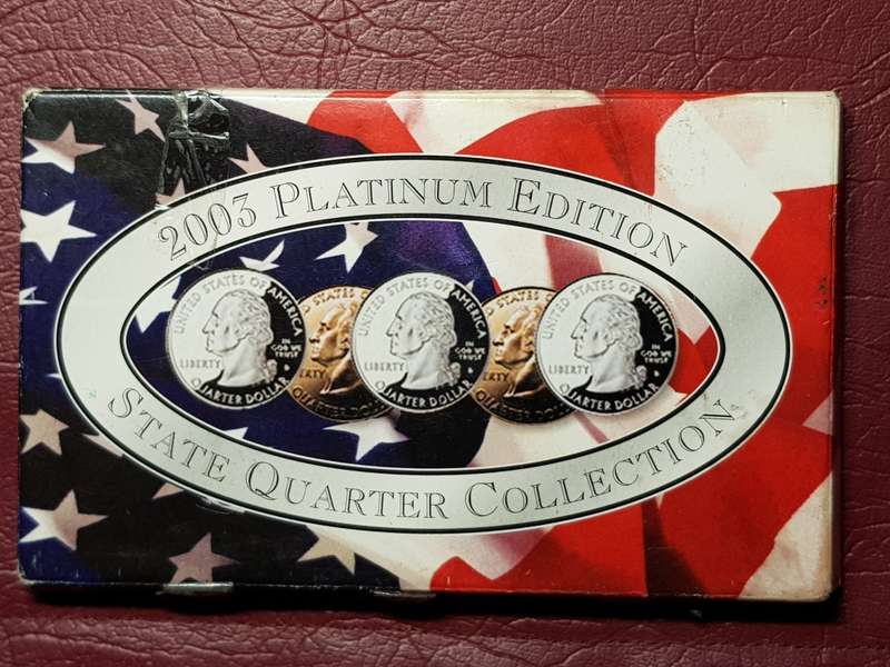 2003 Platinum Edition United State Quarter Collection - Capsuled With C.O.A