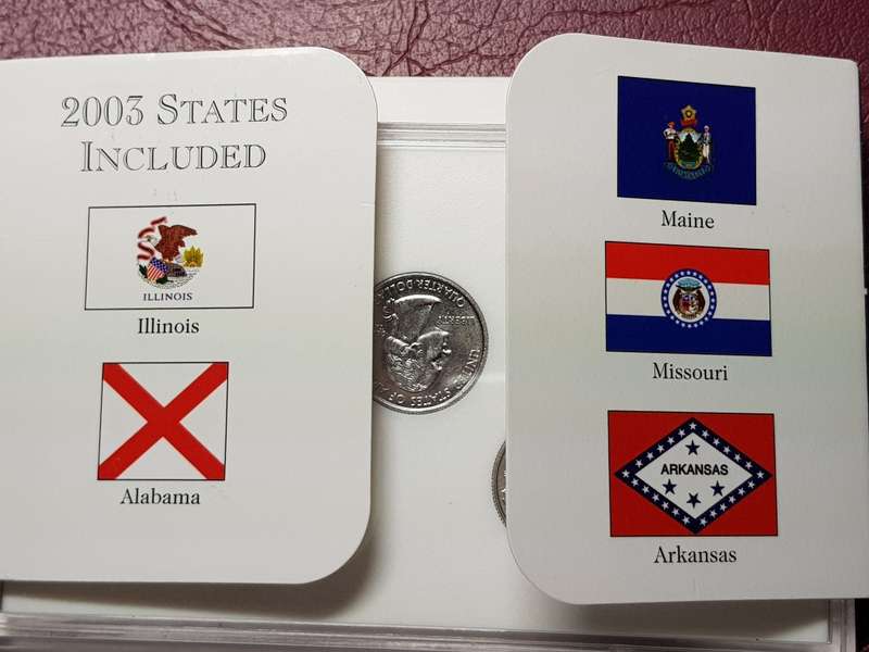 2003 Platinum Edition United State Quarter Collection - Capsuled With C.O.A