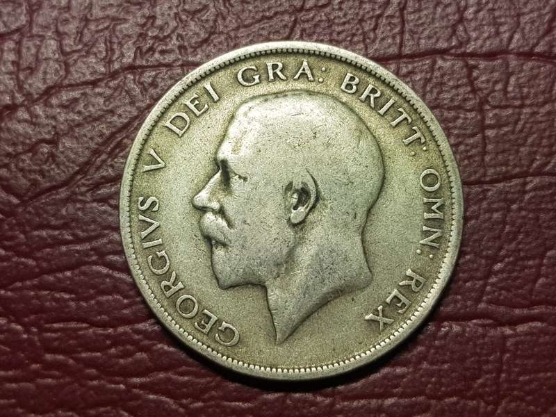 1920 British Silver Half Crown