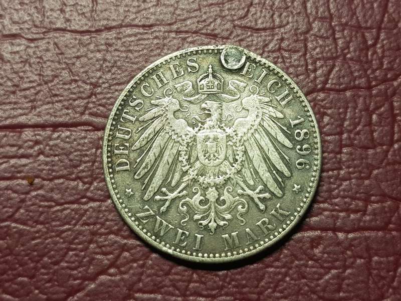 1896 Kingdom of Prussia Silver 2 Marks - William II
