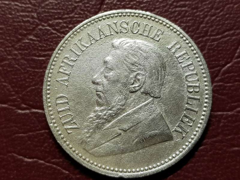 1895 ZAR Sterling Silver 2½ Shillings