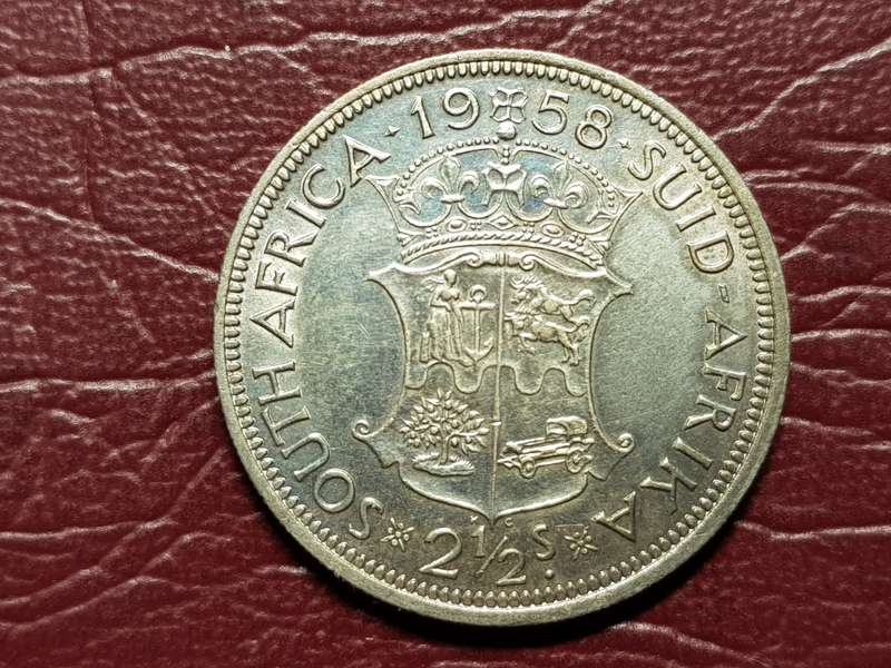 1958 SA Union Silver 2.5 Shilling