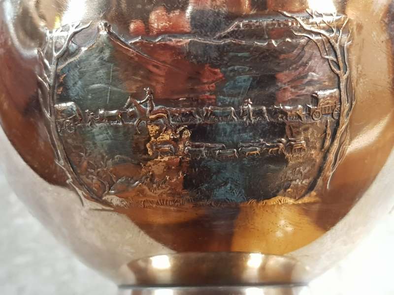 Vintage 1838-1938 Voortrekker Silver Plated Commemorative Bowl -[Diameter 11,5 cm, Height 6 cm]