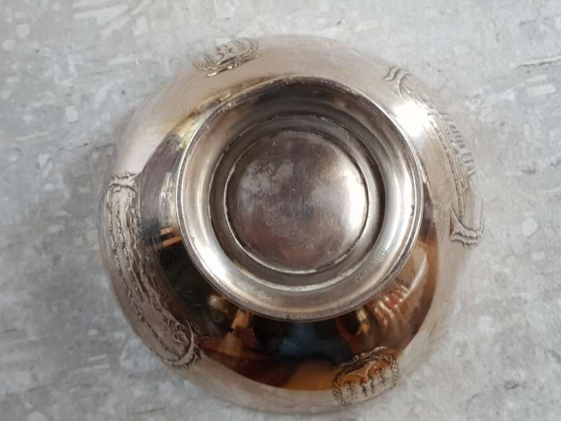 Vintage 1838-1938 Voortrekker Silver Plated Commemorative Bowl -[Diameter 11,5 cm, Height 6 cm]