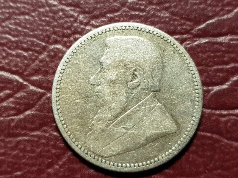 1892 ZAR Sterling Silver 6 Pence - [Rare in any condition]