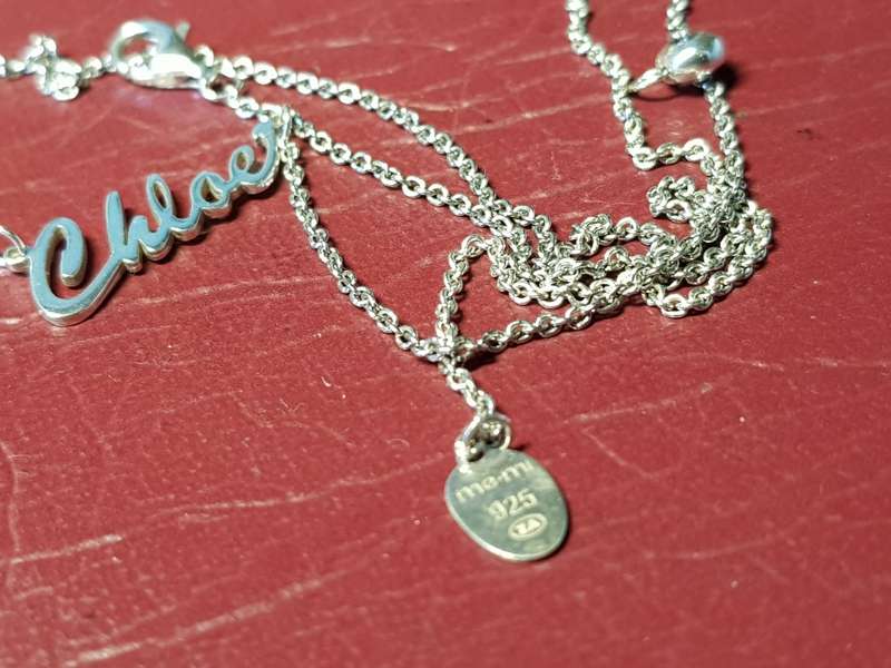 Lovely Genuine Sterling Silver me.mi Necklace  With Lobster Clasp In Very Good Condition - [3,3 g]