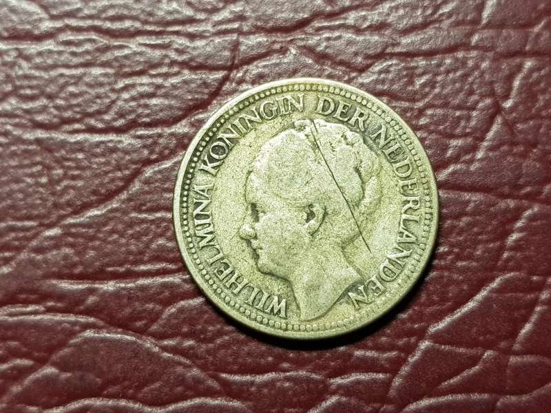 1928 Nederland Silver 25 Cents - Wilhelmina
