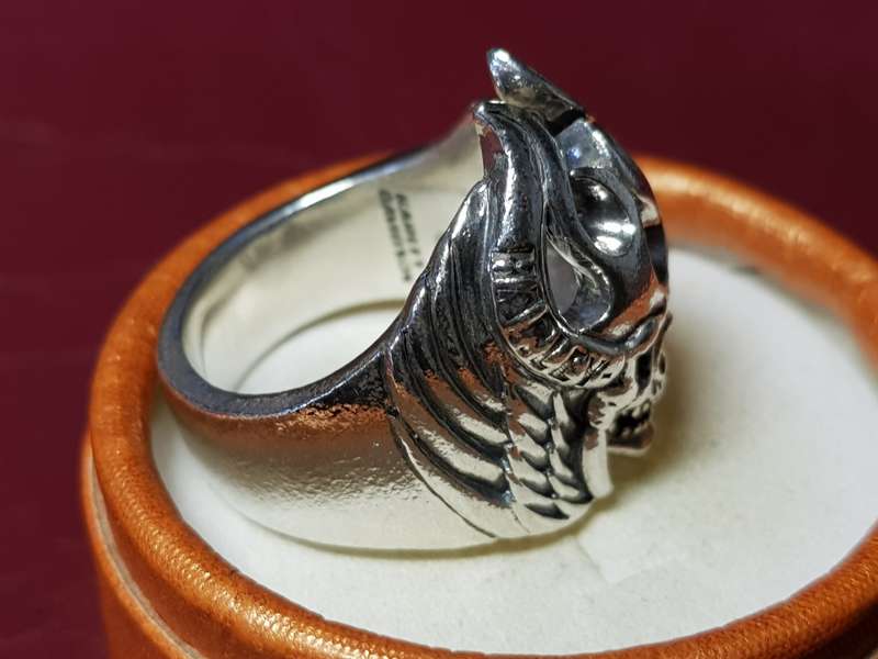 Lovely Large Heavy Solid Sterling Silver Harley Davidson Ring In Excellent Condition - [31 g]