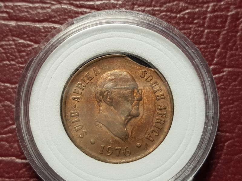 1976 RSA 1 Cent Mint State - Mint Error