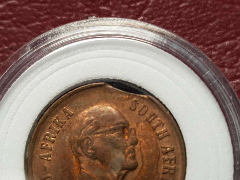 1976 RSA 1 Cent Mint State - Mint Error