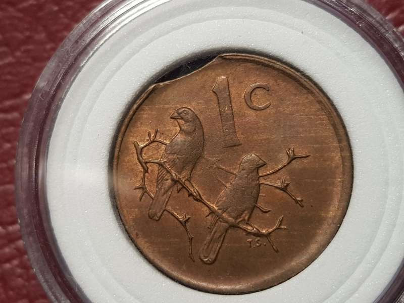 1976 RSA 1 Cent Mint State - Mint Error