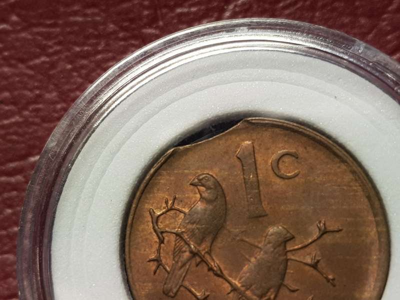 1976 RSA 1 Cent Mint State - Mint Error