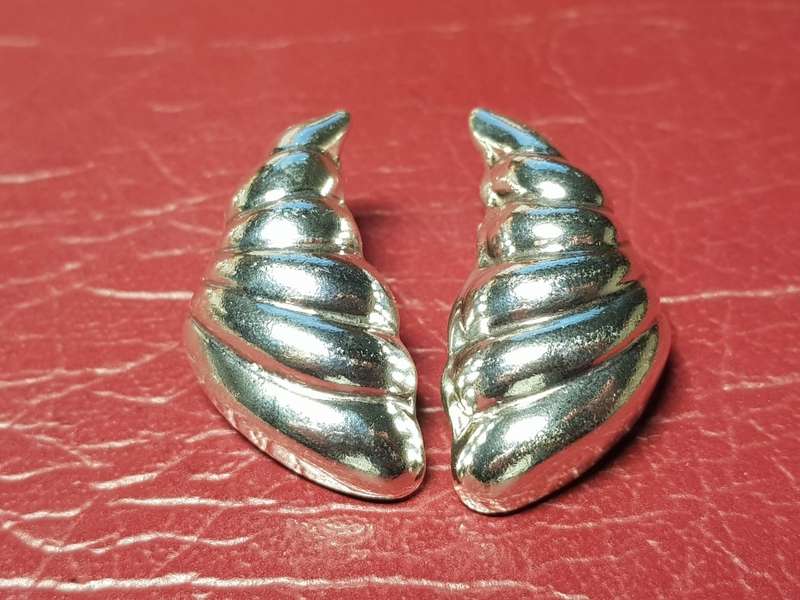 Lovely Genuine Solid Sterling Silver Memico Handmade Earrings  in Excellent Condition - [14,5 g]
