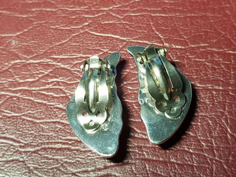 Lovely Genuine Solid Sterling Silver Memico Handmade Earrings  in Excellent Condition - [14,5 g]