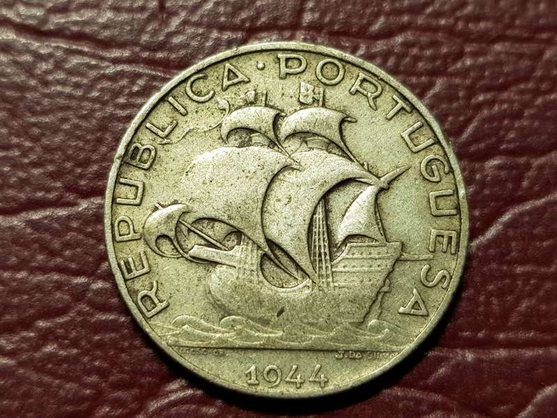 1944 Portugal Silver 2.50 Escudos