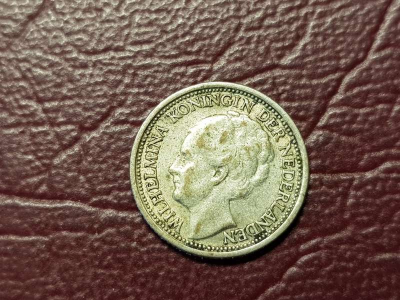 1937 Netherlands Silver 10 Cents - Wilhelmina
