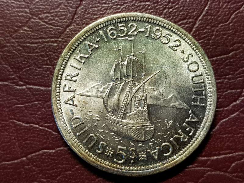 1952 SA Union Silver 5 Shilings