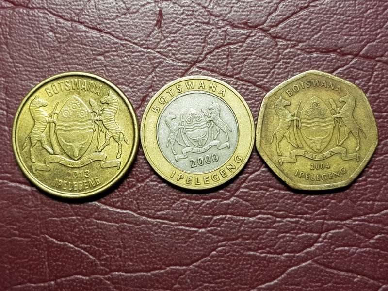 3 x Coins From Botswana - [Bid per coin to take all]