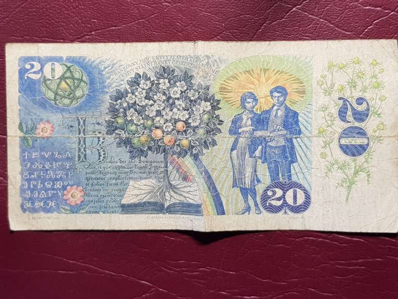 1988 Czechoslovakia 20 Korun Note