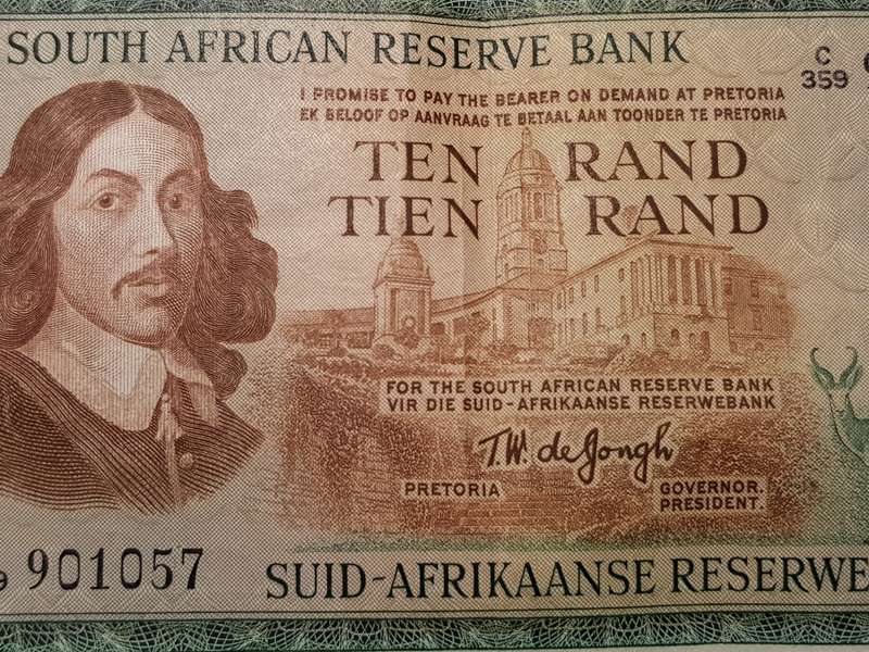 RSA 10 Rand Note - TW De Jongh