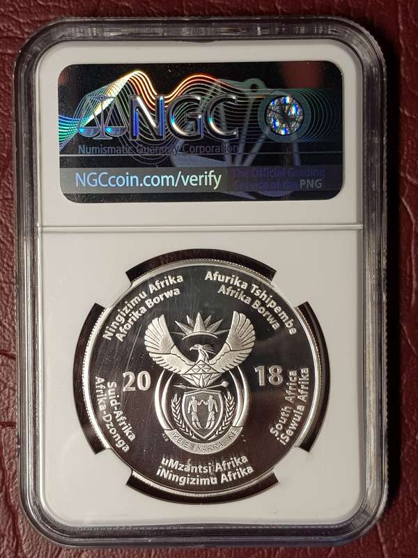 2018 SA Nelson Mandela Centenary R50 -NGC Graded PF 70 Ultra Cameo