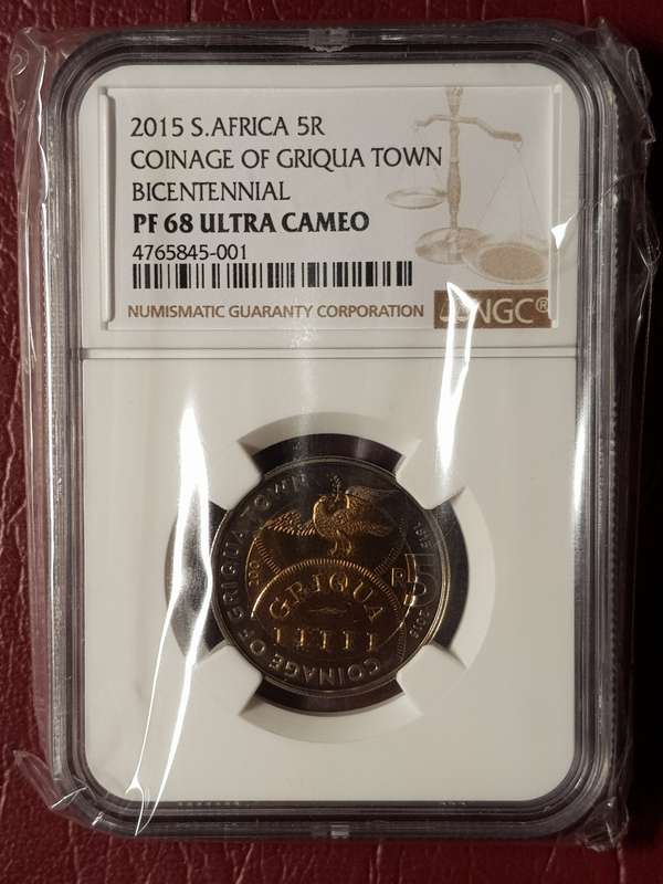 2015 RSA R5 Coinage Of Griqua Town Bicentennial - NGC Graded PF 68 Ultra Cameo