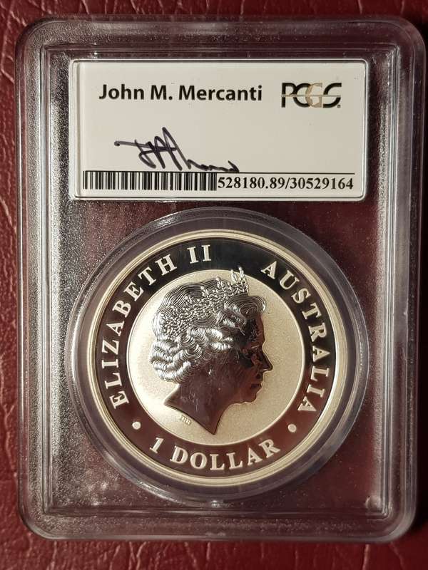 2014 Australia 1 Oz .999 Silver $1 - Wedge Tailed Eagle - PCGS Graded Gem BU