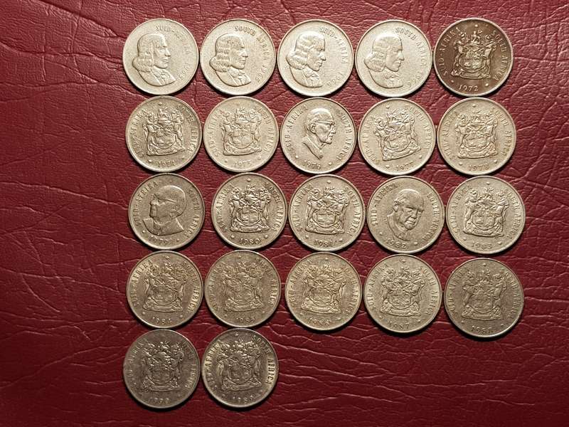A Lot Of 22 RSA Nickel 20 Cent Coins - Different dates - [Bid per coin to take all]