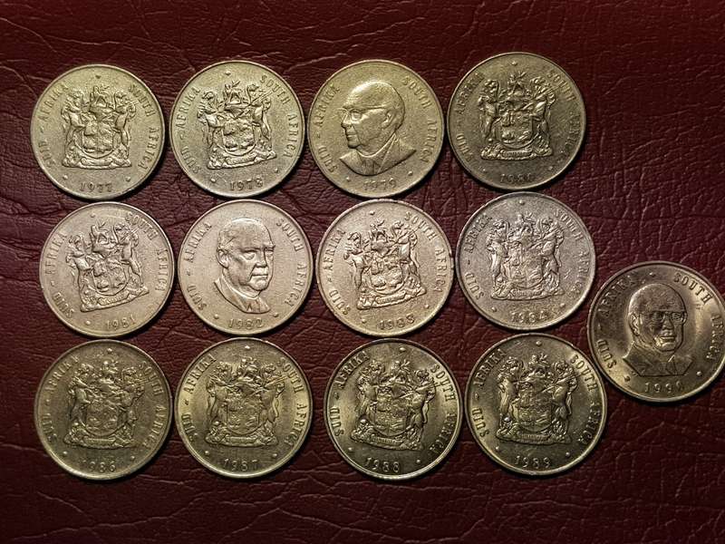 A Lot Of 13 RSA Nickel Rand Coins - Different dates - [Bid per coin to take all.]