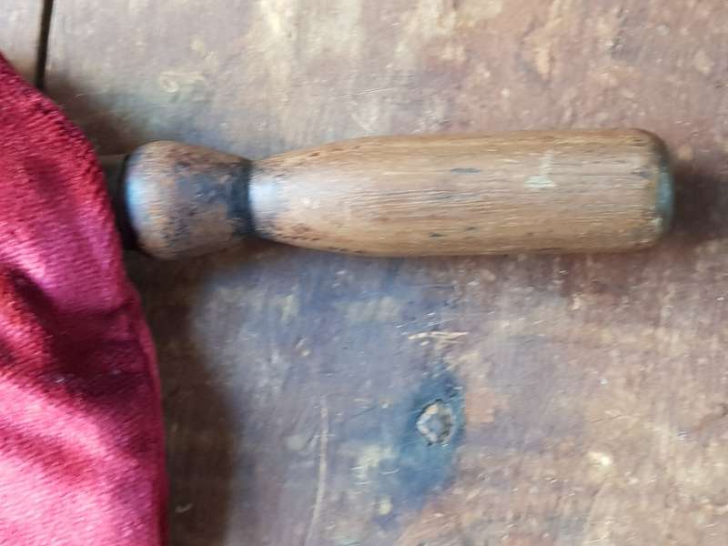 Velvet Church Tithe Offering Bag with Wooden Handles, Maroon - [20 cm x 18 cm]
