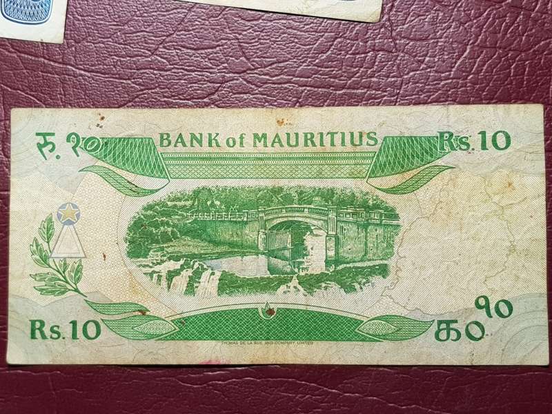 1985 Mauritius 10 Rupees Note