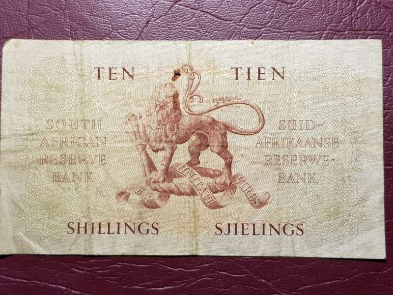 4. 1. 54 SARB 10 Shillings Afrikaans - English Signed MH De Kock
