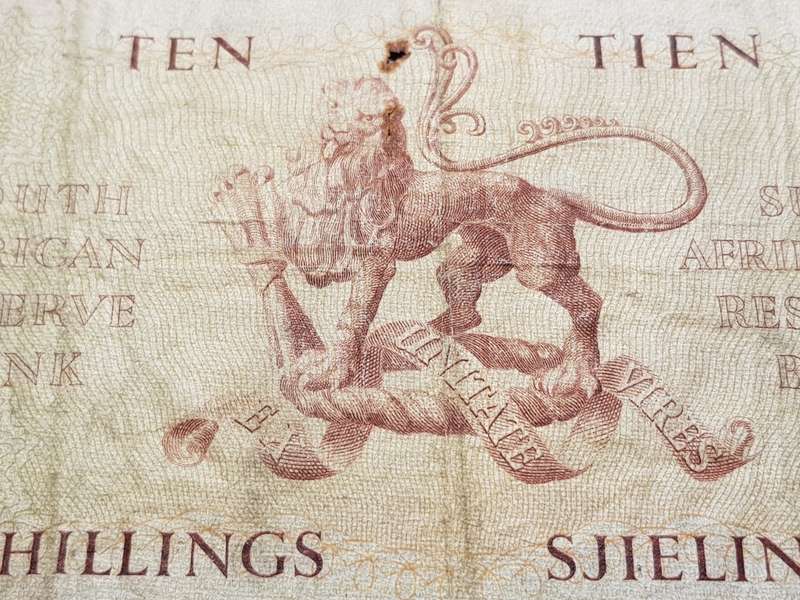4. 1. 54 SARB 10 Shillings Afrikaans - English Signed MH De Kock