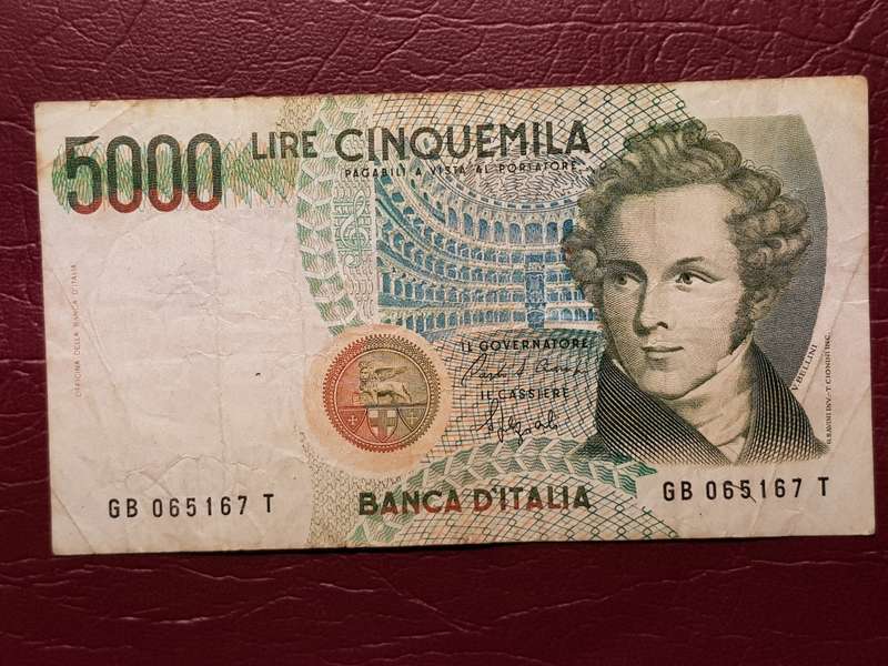 Italy 5000 Lire Bellini