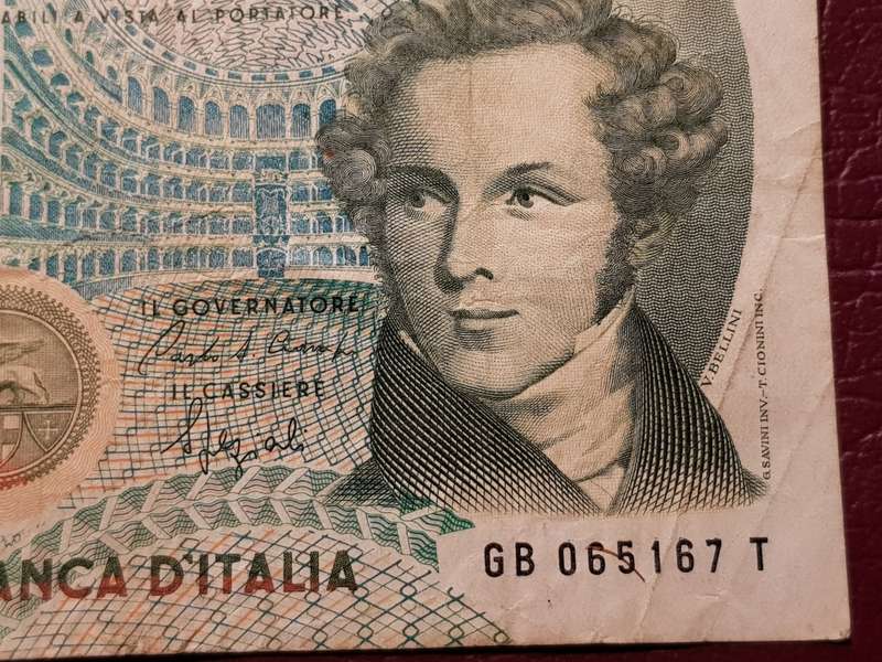 Italy 5000 Lire Bellini