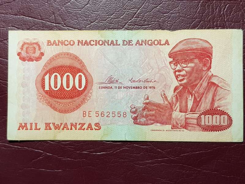 1976 Angola 1000 Kwanzas With date of Independence