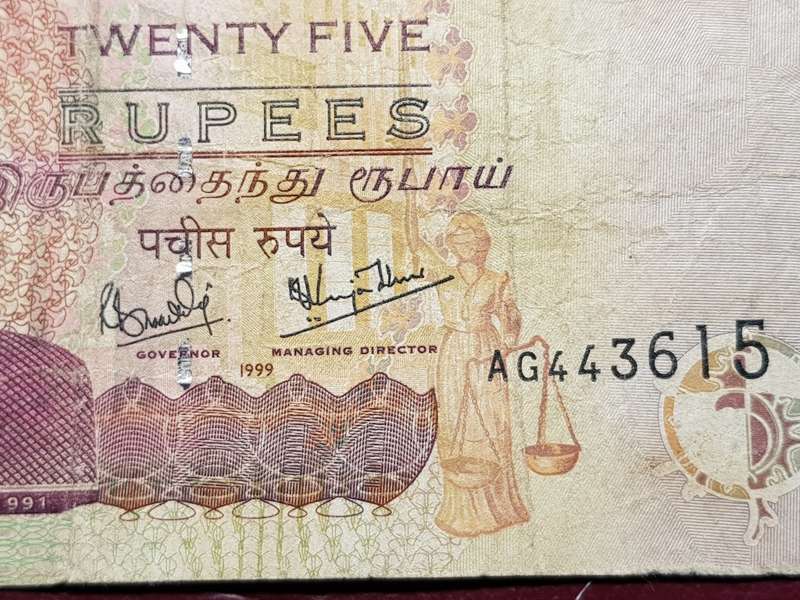 1999 Mauritius 25 Rupees
