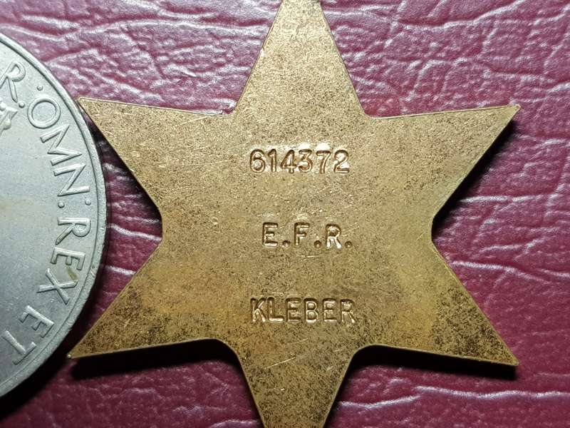 A Set Of 3 WW2 Medals Issued To 614372 E.F.R. Kleber