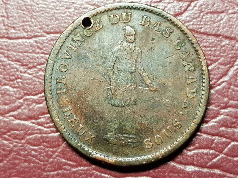 1837 Lower Canada (Canadian provinces) 1 Penny / 2 Sous Bank of Montreal