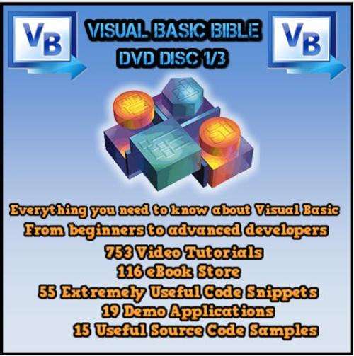 Visual Basic Bible 3 DVD Set 753 Video Tutorials,116 eBook Store,And Much More-See Pics For Details