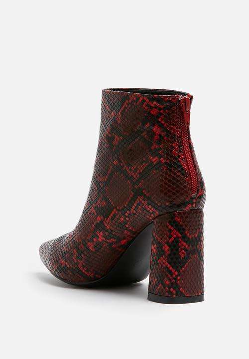 Snakeskin Ankle Boots