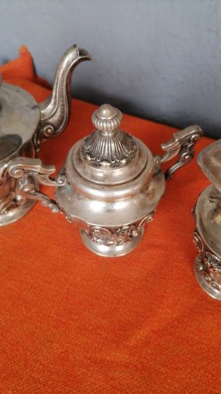 Bargain  Portuguese marked 833 Porto silver tea set dated between 1887 and 1937