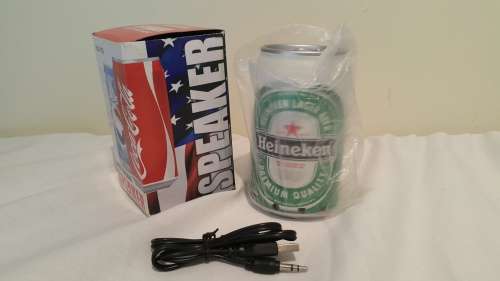 HEINEKEN BEER CAN SPEAKER!!!! SO AWESOME AND VERY PORTABLE!!!!