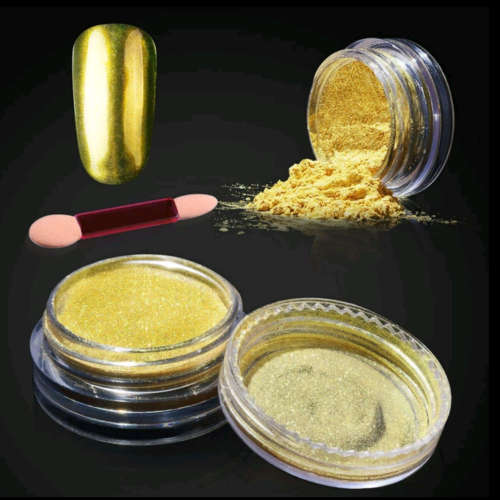 SILVER OR GOLD HOLOGRAPHIC POWDER SET WITH APPLICATOR!!!!!
