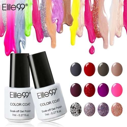 ELITE99 BRIGHT RED COLOUR POLISH!!! UV LED!!! SOAK OFF!! 7ML (#1336)